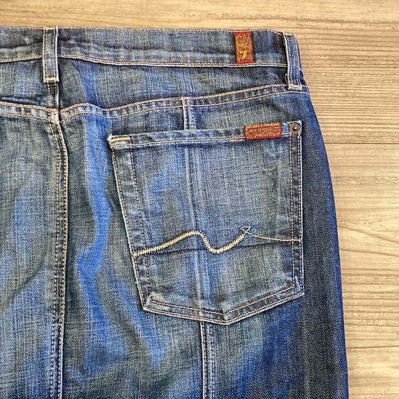 7 For All Mankind Denim Bridgette Pencil Skirt - Picture 7 of 9